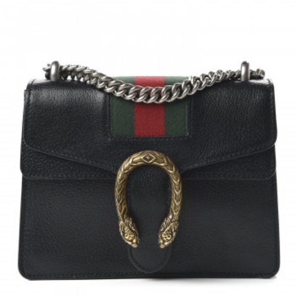 Gucci Handbags - Gucci Calfskin Web Mini Dionysus Shoulder Bag